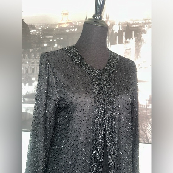 LAURENCE KAZAR Vintage Beaded Jacket Size PM - Picture 5 of 8